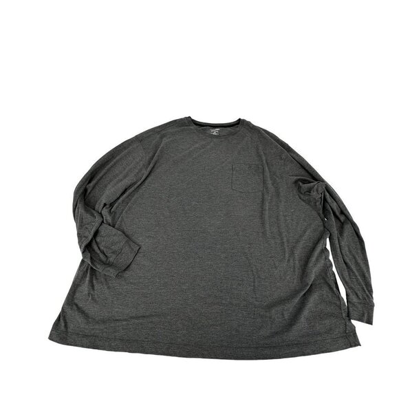 Roundtree & Yorke Softwashed Long Sleeve Front Pocket Crewneck T-Shirt Size 3XB - Picture 1 of 10